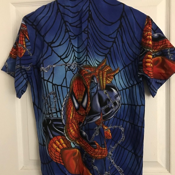 Marvel Shirts & Tops Marvel Spiderman Button Down Shirt Size S 8